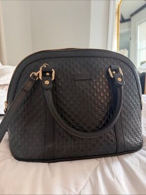 Gucci Black Embossed Bag